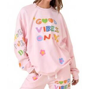 NEW MAINSTRIP good vibes lougewear set in pink